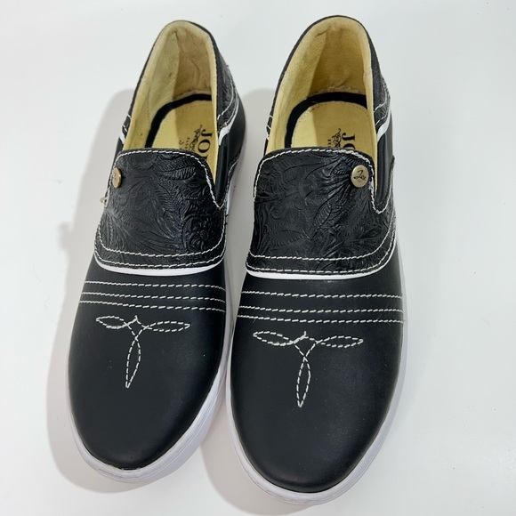 JOE EXCLUSIVE SHOES womens slip-on flats embossed casual shoe size 10 black NWOB - Picture 3 of 11
